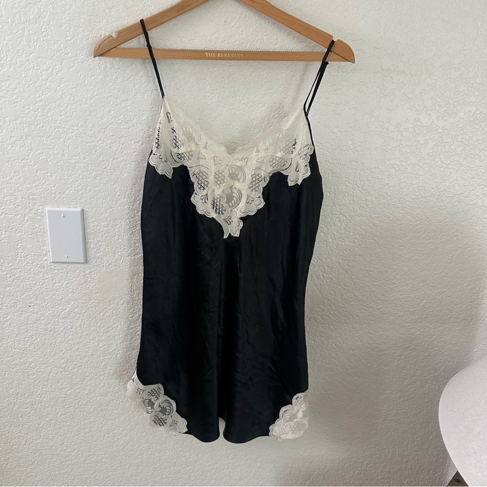 Vintage Victoria’s Secret Gold Label Slip Dress Lace Black